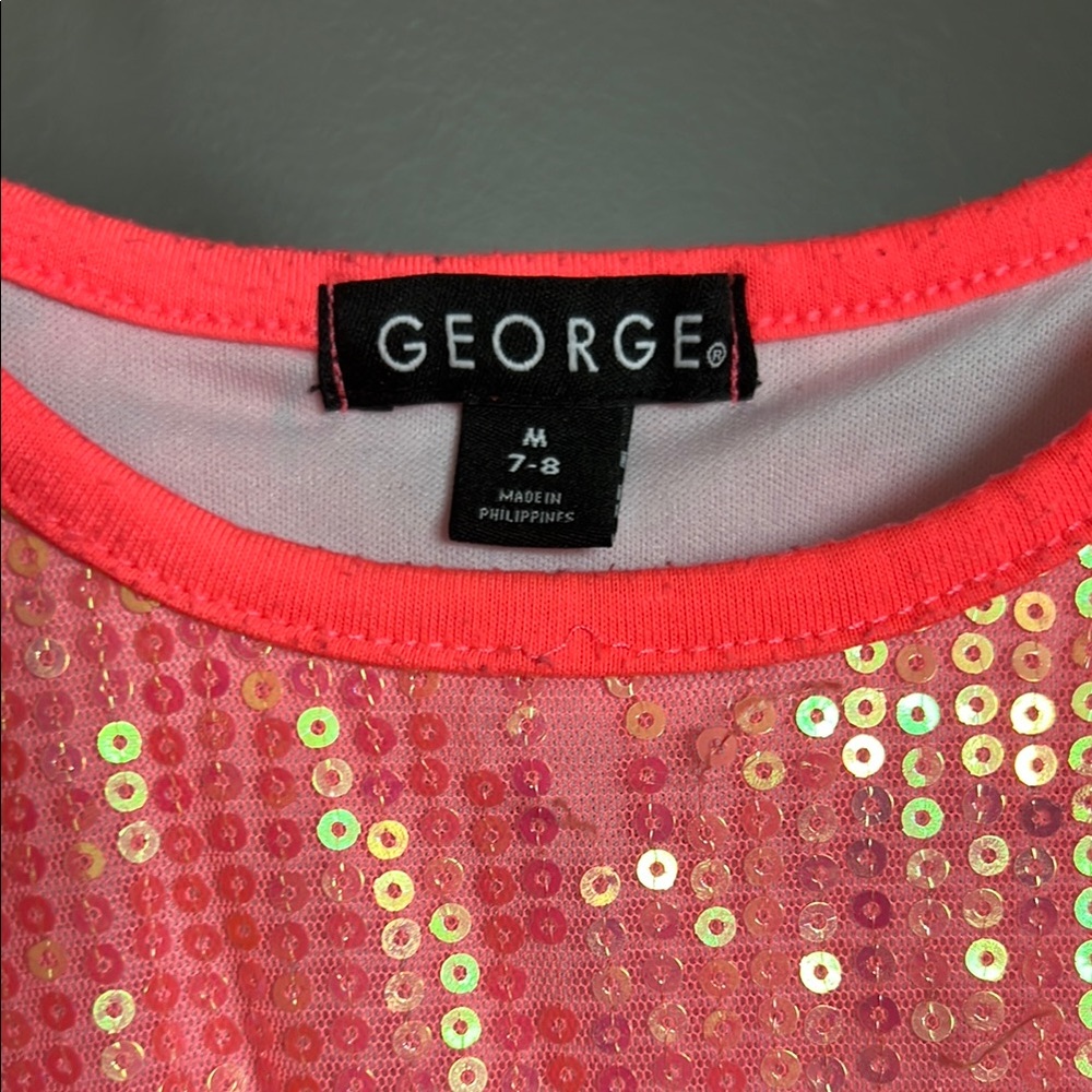 💝 10/$10 💝 George Kid's Bright Pink Floral Sleeveless Top - Picture 2 of 4